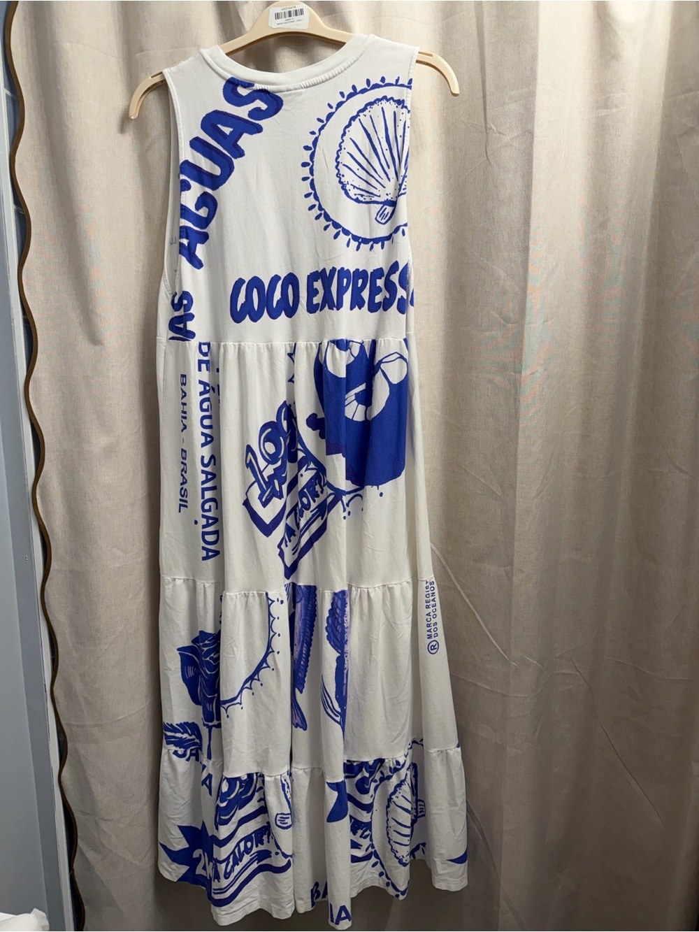 FARM RIO Midi Aquas T-shirt Midi Dress Size L - Picture 3 of 8